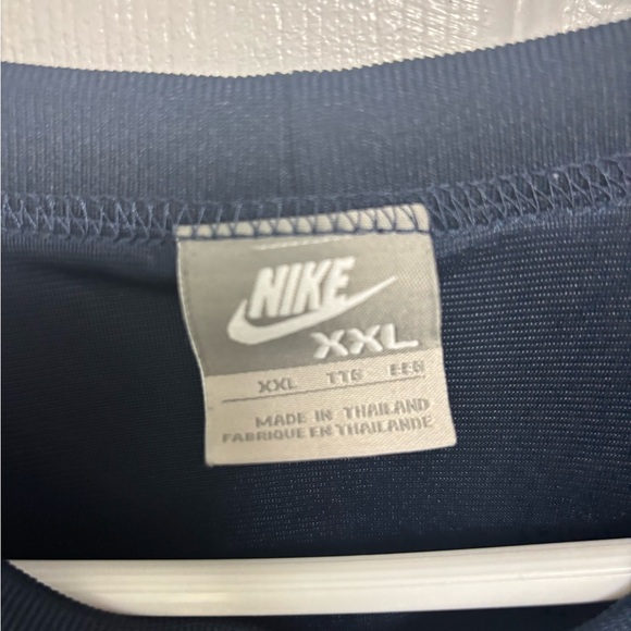 Nike Vintage Sportswear Athletic Jersey Mesh Tee Navy Blue Men’s Size XXL - Picture 4 of 7